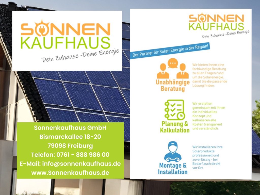Sonnenkaufhaus Solaranlagen für Freiburg und Baden.