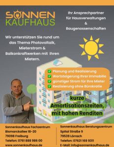 Read more about the article Mieterstrom & Solar-Balkonkraftwerke: So sparen Mieter in Lörrach bei den Stromkosten